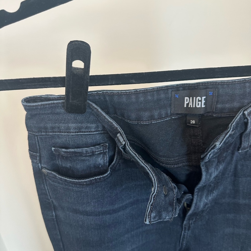 PAIGE womens Deep Indigo Skinny Jeans